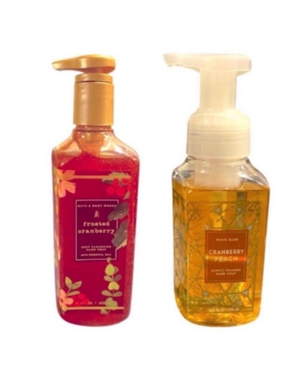 Frosted Cranberry Hand Soap and Cranberry Peach Hand Soap Set